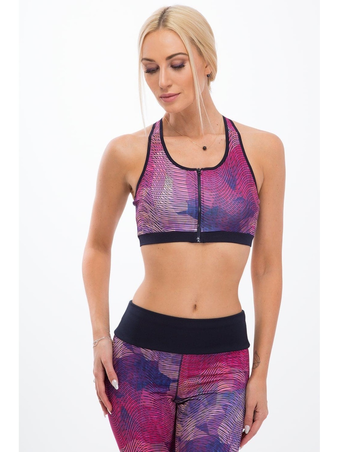 Rožinis ir violetinis sportinis top A0060 - Internetinė parduotuvė - Boutique